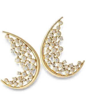 DENISE CASSOU Crescent-Shaped Diamond Earrings - Metallic