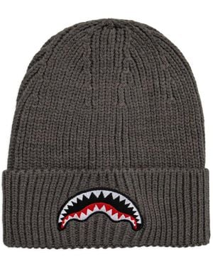 Sprayground Berretto Shark Mouth A Coste - Grigio