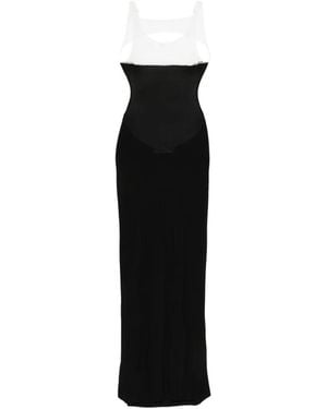 AYA MUSE Semi-Sheer Maxi Dress - Black