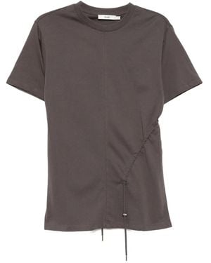 B+ AB Gathered T-Shirt - Gray