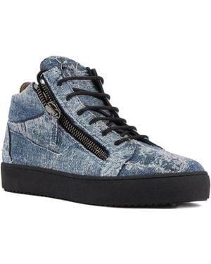 Giuseppe Zanotti Zapatillas altas Kriss con cremallera - Azul