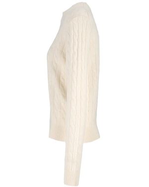 MC2 Saint Barth Sorbonne Cable-Knit Wool Jumper - White