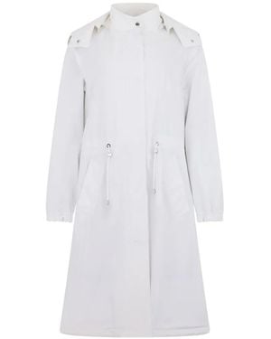 Moorer Hooded parka coat - Blanco
