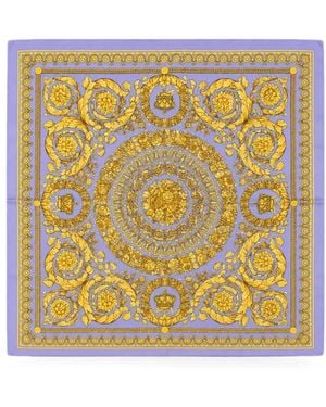Versace Barocco-Print Scarf - Metallic