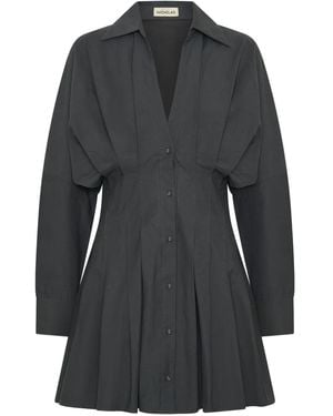Nicholas Fabienne Pleated Mini Dress - ブラック