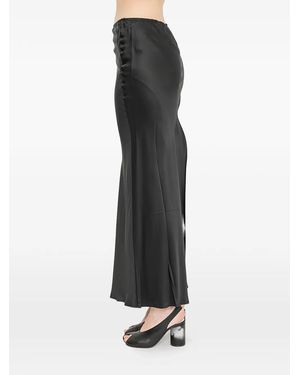 Andrea Ya'aqov Button-Detail Slit Skirt - White