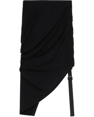 Helmut Lang Draped Asymmetrical Skirt - Black