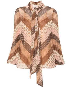 Zimmermann Sunray Collard Shirt - Natural