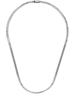 Desmo Collar Greek Con Cadena Cuadrada - Metálico