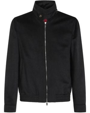 Brunello Cucinelli Button-Collar Zip-Up Jacket - Black