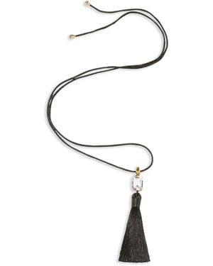Jennifer Behr Tassel Francine Necklace - White