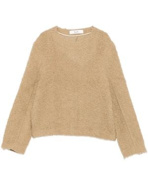 Séfr Pull En Maille Texturée À Col V - Natural