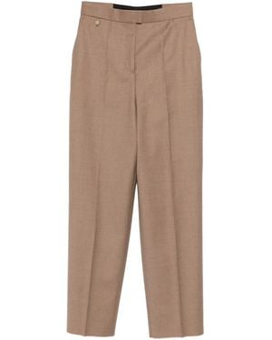 Agnona Button-Pocket Tailored Pants - Natural