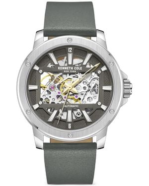 Kenneth Cole Mm Horloge Met Skelet-Print - Grijs