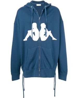 Faith Connexion Logo Print Hoodie - Blue
