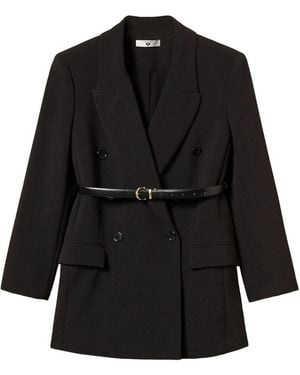 Twinset Cady Blazer With Belt - Black