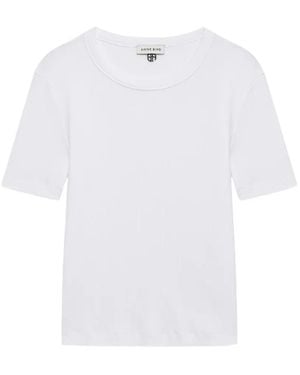 Anine Bing Sixtine Tee Short Sleeve - White