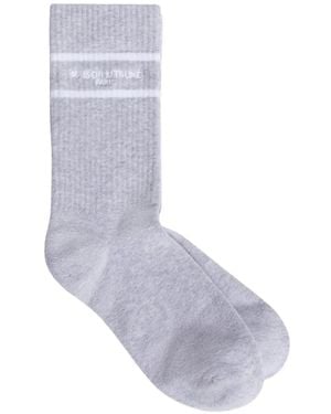 Maison Kitsuné Socken Mit Streifen - Grau