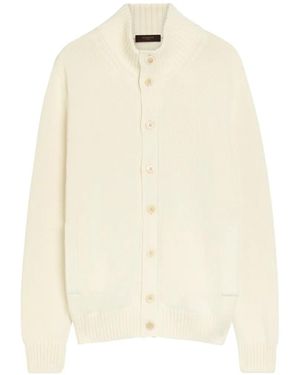 Slowear Ribbed Cotton Cardigan - White