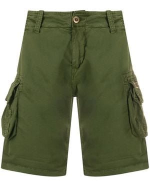 Alpha Industries Knee-Length Cargo Shorts - Green