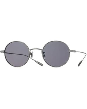 Eyevan 7285 M14 Round-Frame Sunglasses - White