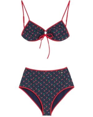 Valentino Garavani Bikini con estampado Cherryfic - Azul
