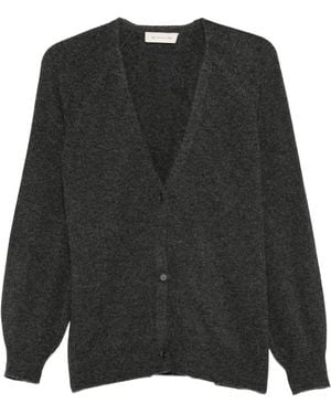 MLM Label Cardigan Boutonné À Col V - Black