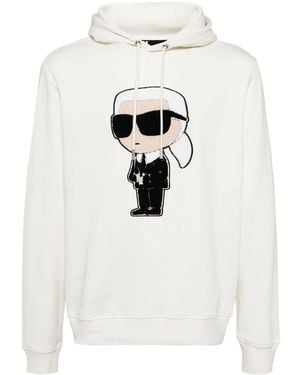 KARL LAGERFELD Logo Hoodie - White