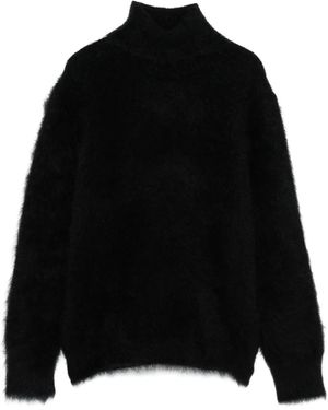 Alberta Ferretti ブラッシュド セーター - ブラック