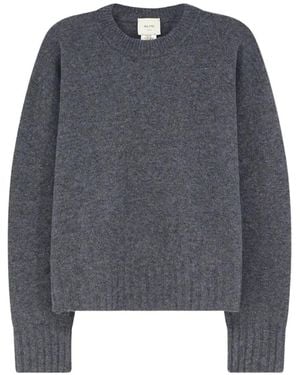 Alysi Ribbed-Trim Crew-Neck Wool Sweater - Blue