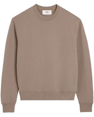 Ami Paris Ami De Coeur Sweatshirt - Brown