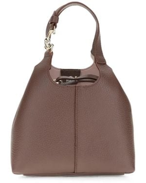 Coccinelle Small C-Easy Leather Tote Bag - Brown
