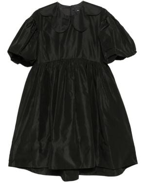 Simone Rocha Puff-Sleeve Petal-Collar Dress - Black