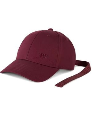 Elisabetta Franchi Logo Ribbon Baseball Cap - Purple