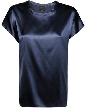 Pinko Farida Bluse mit Satin-Effekt - Blau