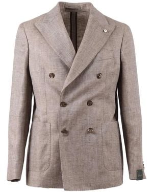 Brando Double-Breasted Blazer - Grey