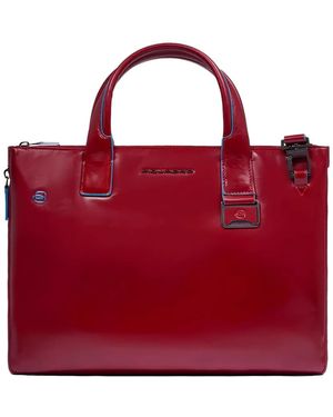 Piquadro Expandable Laptop Bag - Red