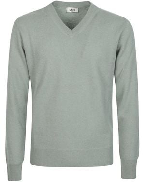 Altea Kaschmirpullover mit V-Ausschnitt - Grün