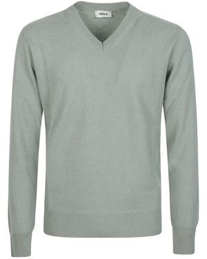 Altea Kaschmirpullover Mit V-Ausschnitt - Grün