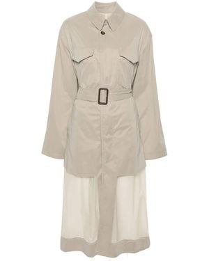 Maison Margiela Gabardina a paneles con cinturón - Neutro