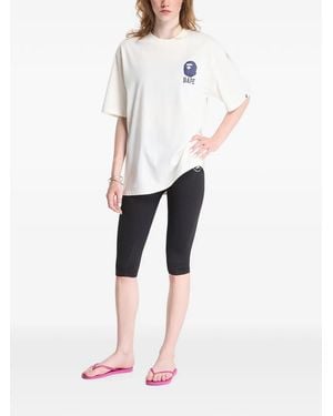 A Bathing Ape Logo-Print Relaxed-Fit T-Shirt - White