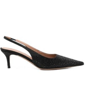Gedebe 60Mm Crystal-Embellished Slingback Pumps - Black