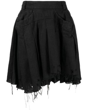 Natasha Zinko Distressed-Effect Mini Skirt - Black