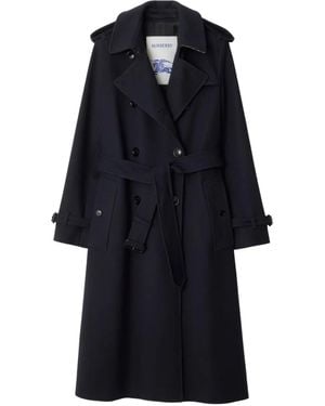 Burberry Kensington Trench Coat - Blue