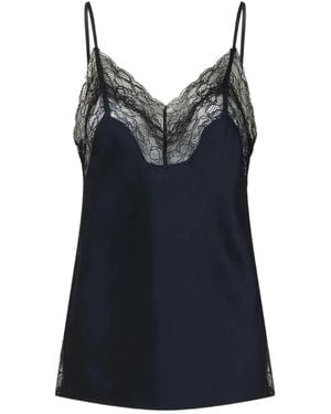 Veronica Beard Johanan Lace-Trim Top - Black