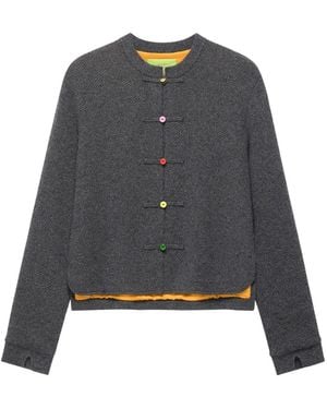 Shanghai Tang Cashmere Cardigan - Grey