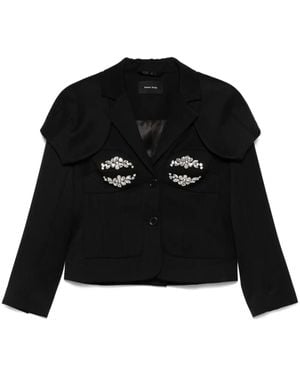 Simone Rocha Crystal-Embellished Jacket - Black
