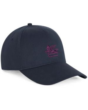 Etro Pegaso-Embroidered Baseball Cap - Blue
