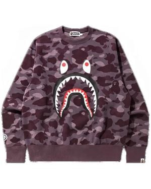 A Bathing Ape Sweat Colour Camo Shark - Purple