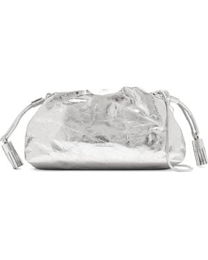 Veronica Beard Metallic-Clutch Mit Knitteroptik - Weiß